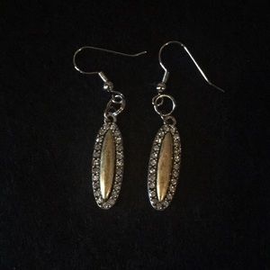 Gold with Rhinestone Earrings